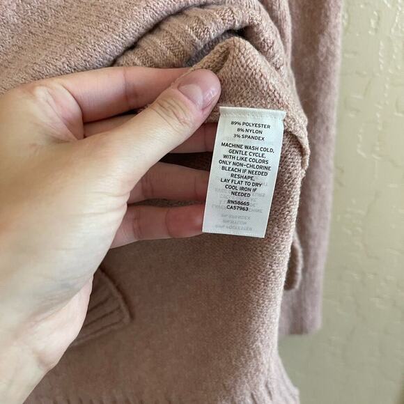 Nordstrom BP Longline Beige Cowl Neck Cozy Stretch Sweater XXS - Picture 5 of 5